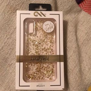 iPhone X brand new Case Mate Gold case